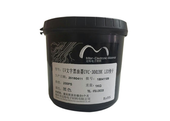 Chine Écran imprimant les lampes UV de film de soudure de masque de couleur sèche de noir traitant le masque de soudure fournisseur